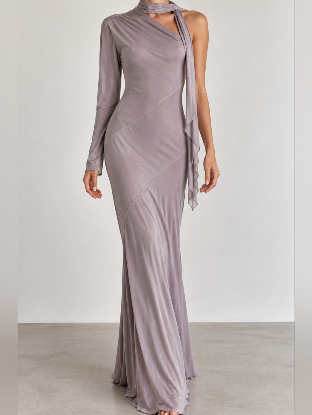Young Fabulous & Broke Asymmetrical Light Violet Gown